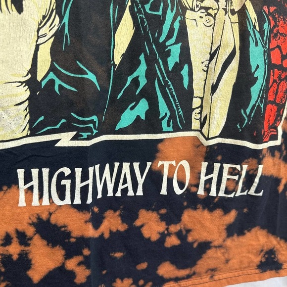 C/DC Highway to Hell T-shirt Men’s 2XL Orange Tie Die 2020 Short Sleeve Crew Nec - Picture 4 of 7